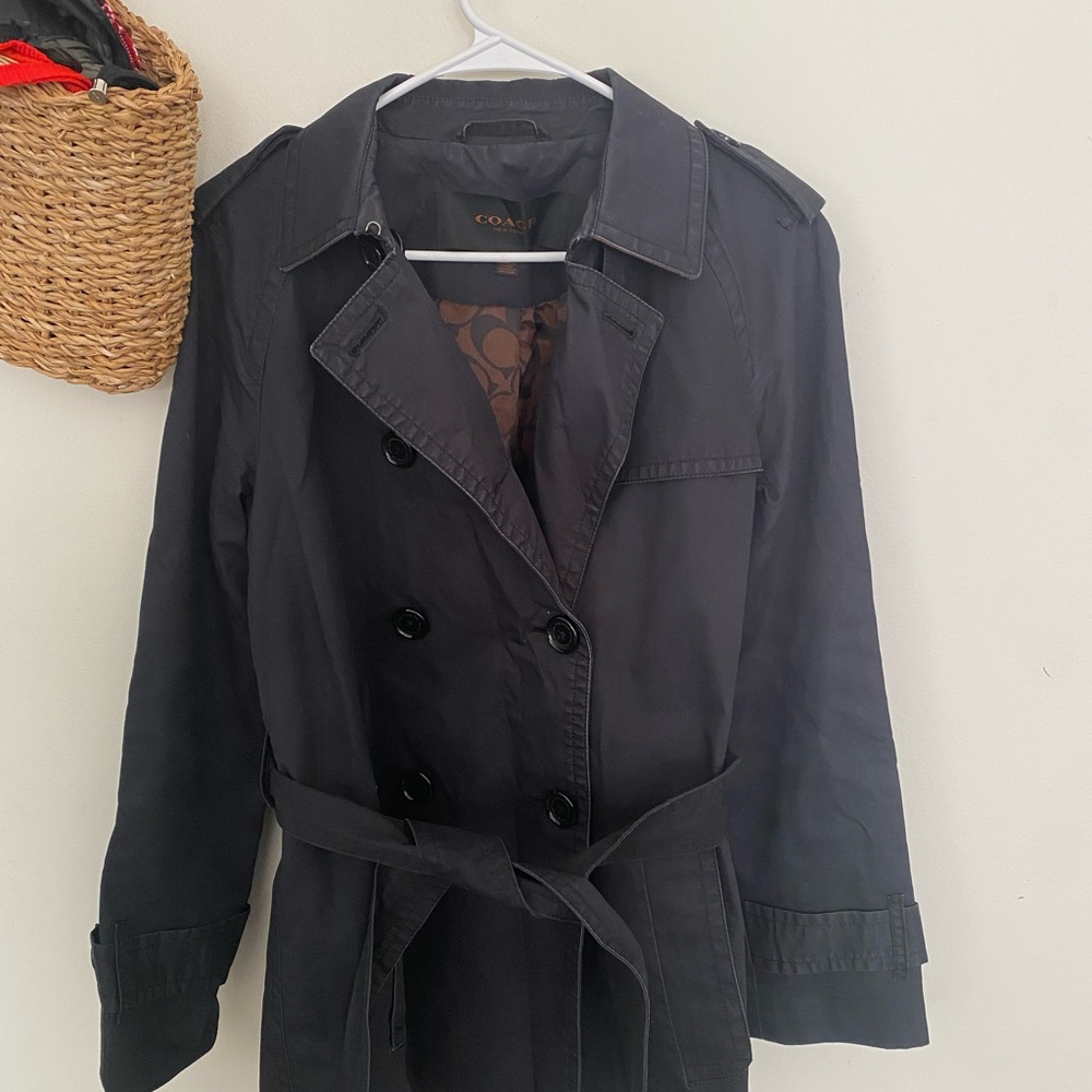 Coach Women's Dark Trench Coat